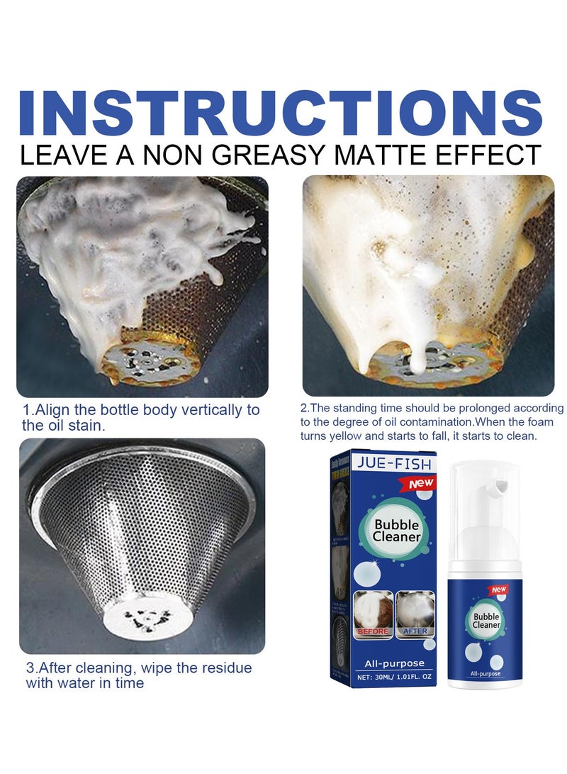 منظف رغوة البقع بزيت الجو السمك موقد مطبخ شفاط متعدد الأغراض منظف رغوة بقع الزيت الثقيل 100 مل - Image 2